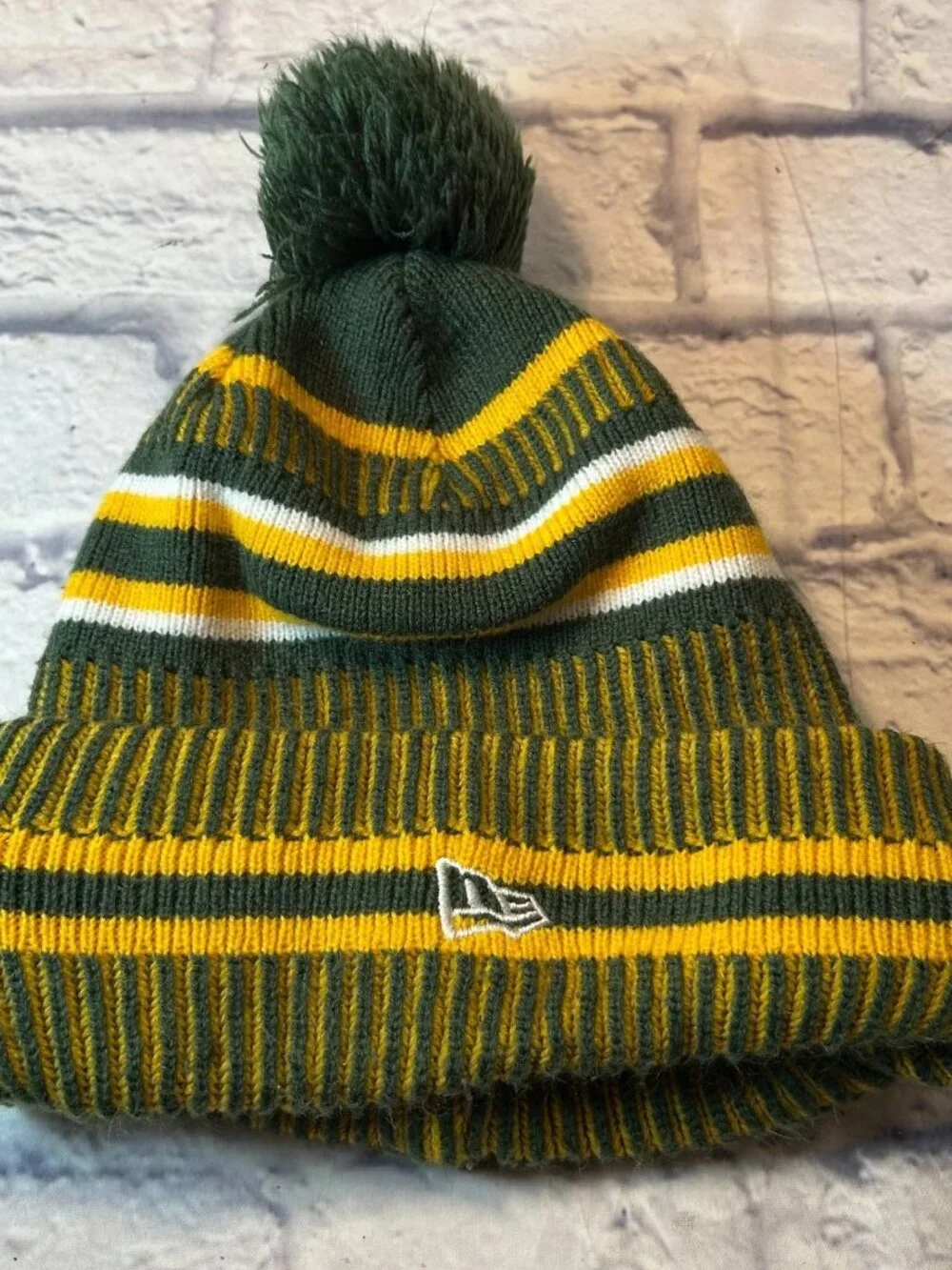 New Era Beanie Hat Unisex Green Bay Packers NFL 100th Anniversary Fleece‎ Lined